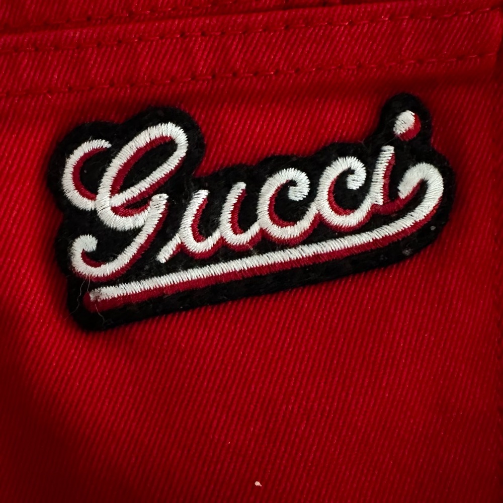 Gucci Logo GG Monogram Badge red Jeans - Picture 11 of 14